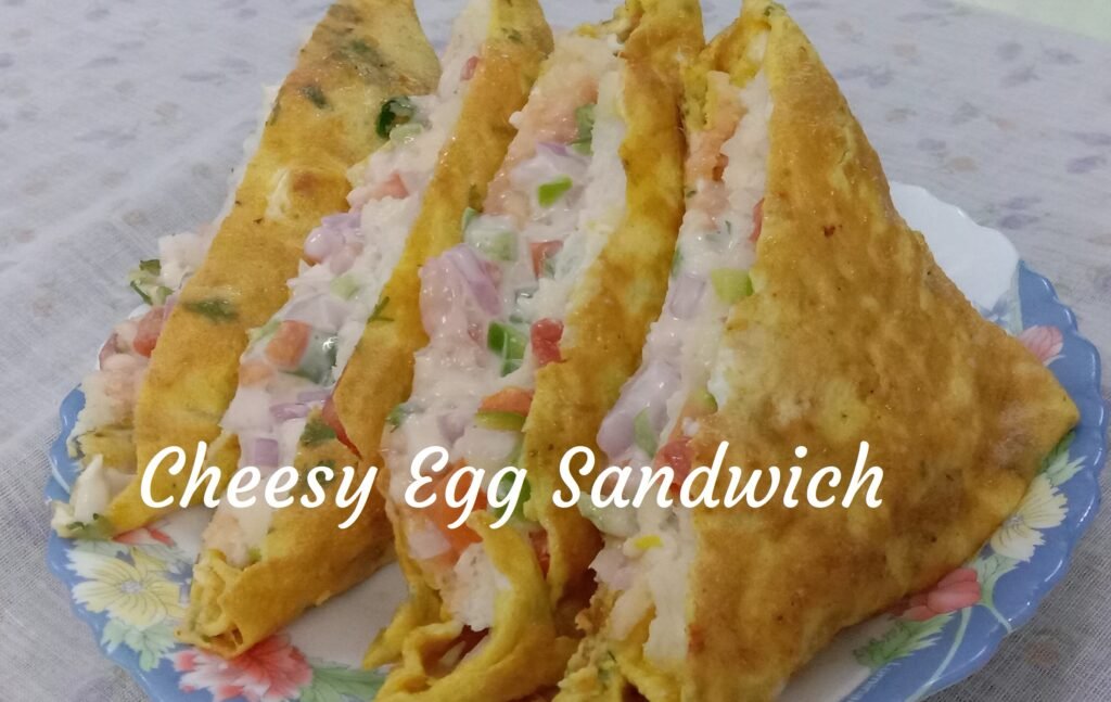 Chessy egg sandwich, Egg sandwich recipe.