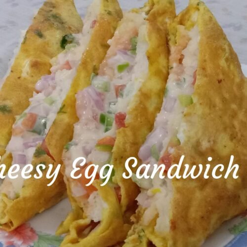 Chessy egg sandwich, Egg sandwich recipe.