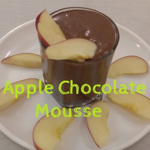 Apple chocolate mousse in glass, Chocolate mousse recipe.