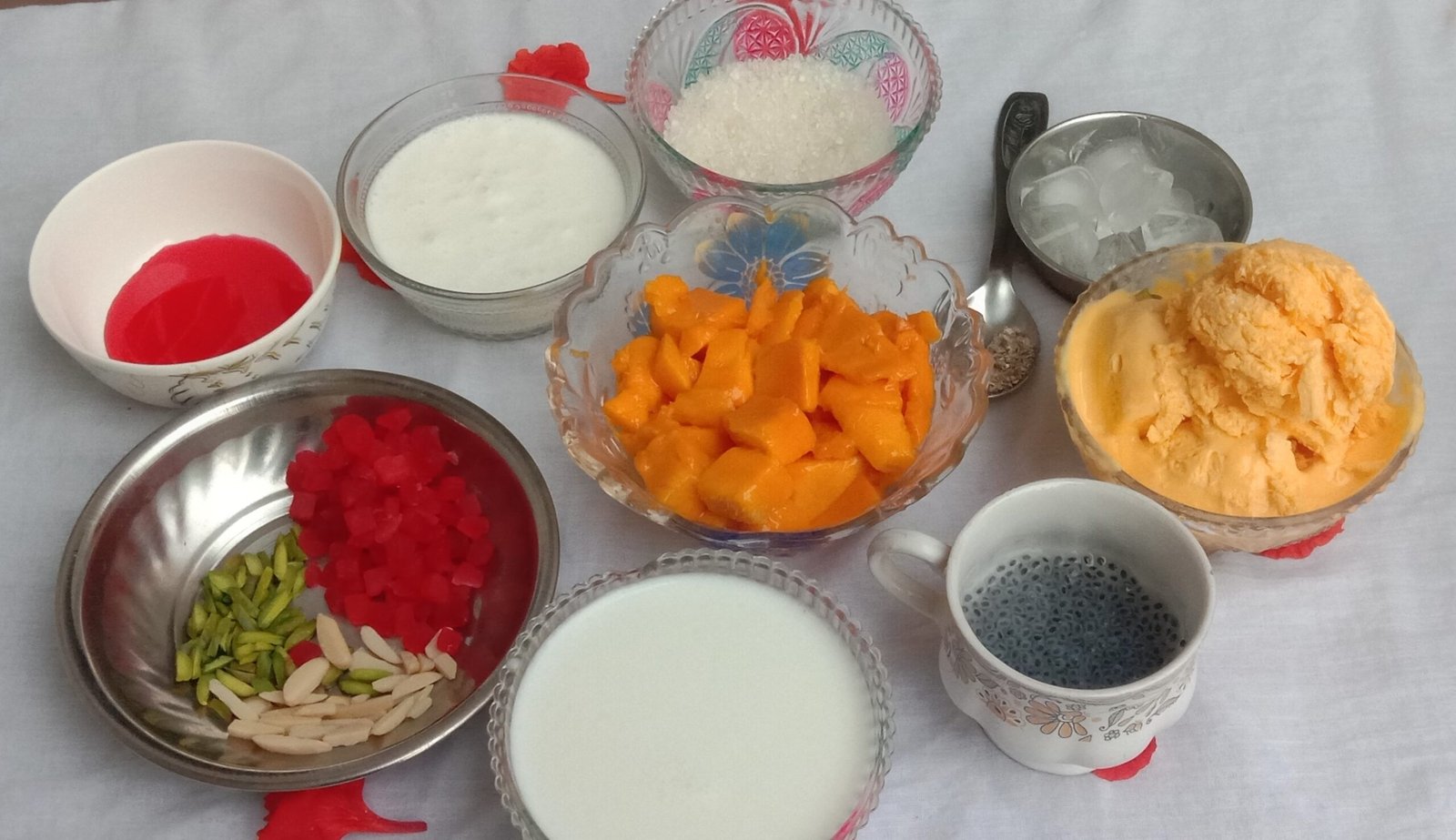 Ingredients for mango smoothie, Mango Smoothie.