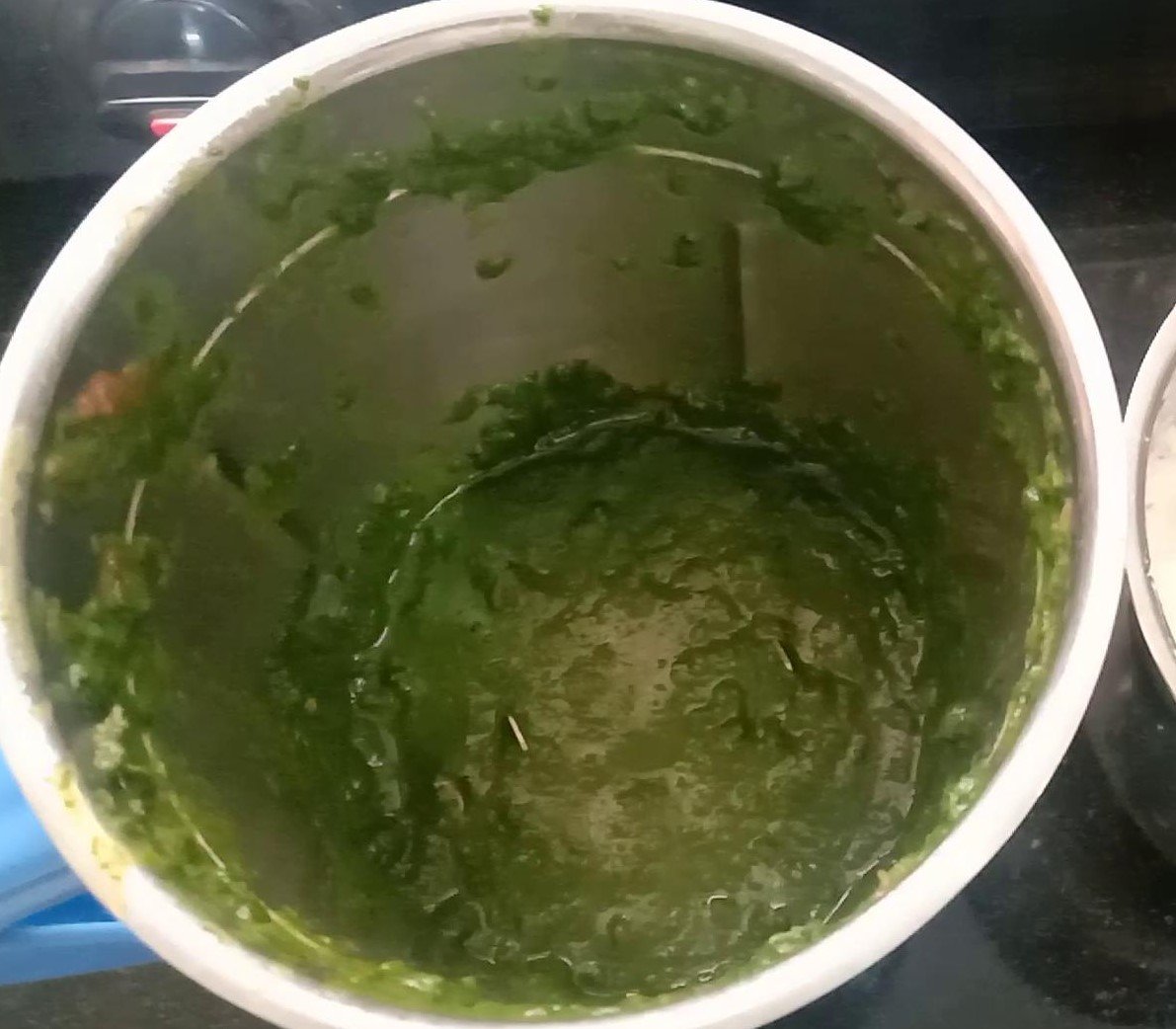 Blended spinach, Palak paneer-Spinach Paneer